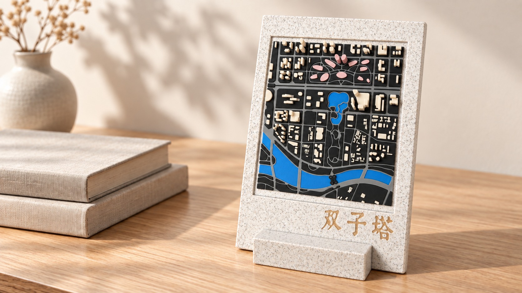 双子塔 · 桌面摆件场景