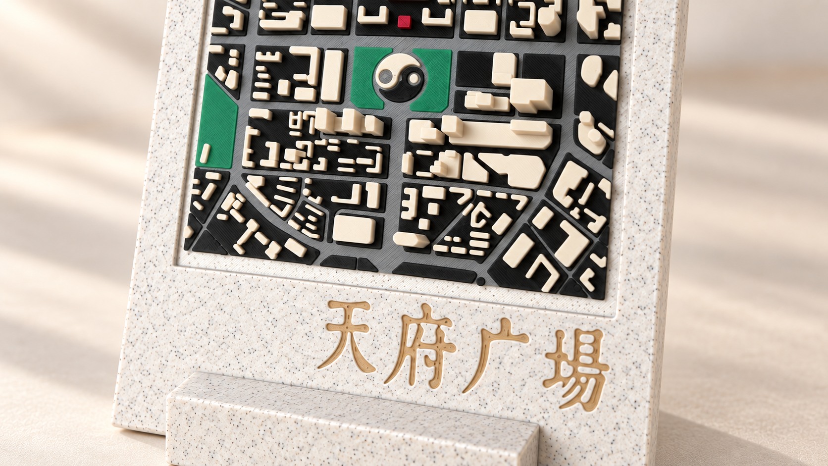 天府广场 · 边框与字样细节